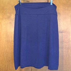 EUC Women’s dark blue knit skirt - size L (12/14)